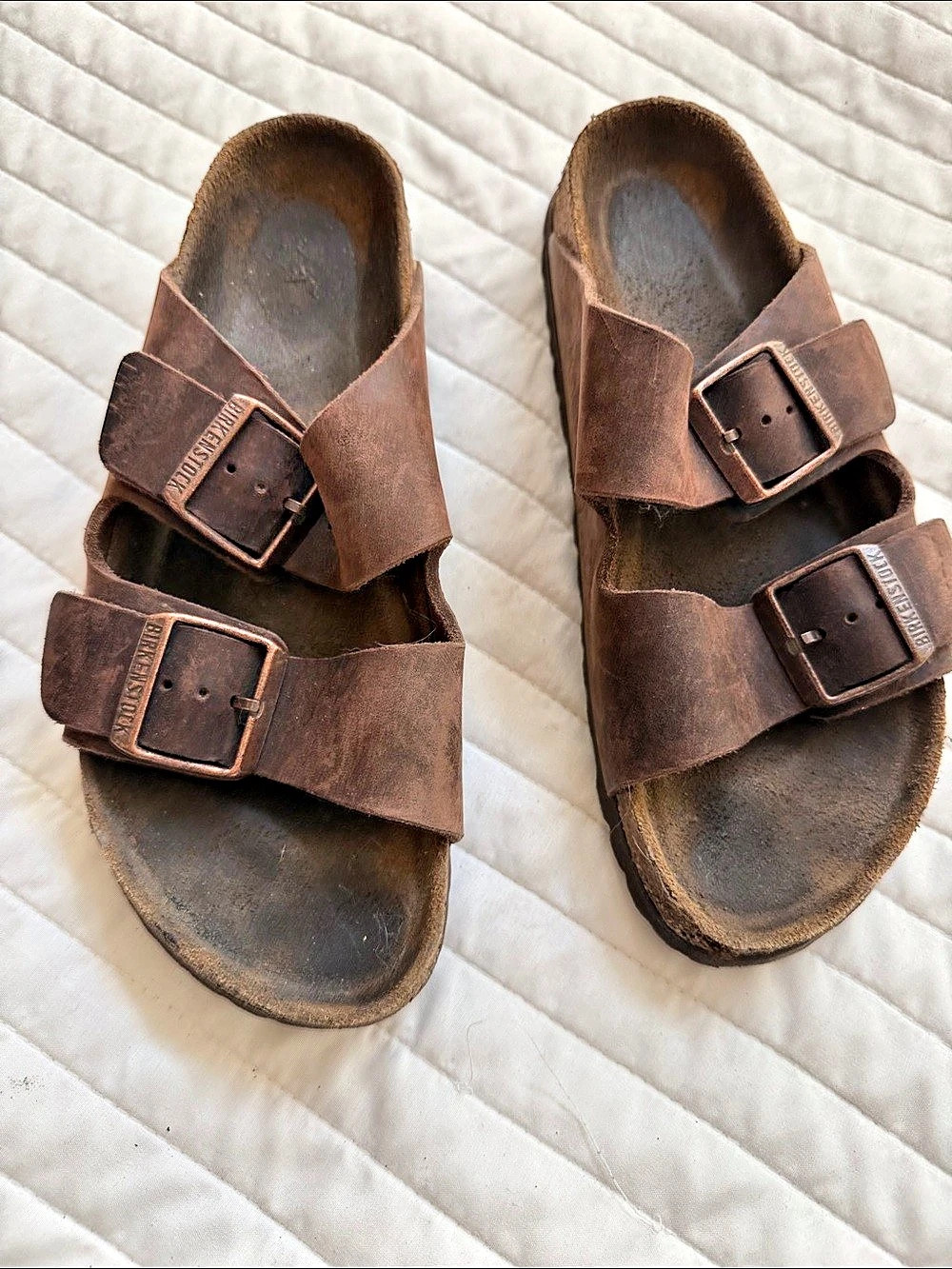 Birkenstock Arizona Oiled Leather Brown Buckle Sandals